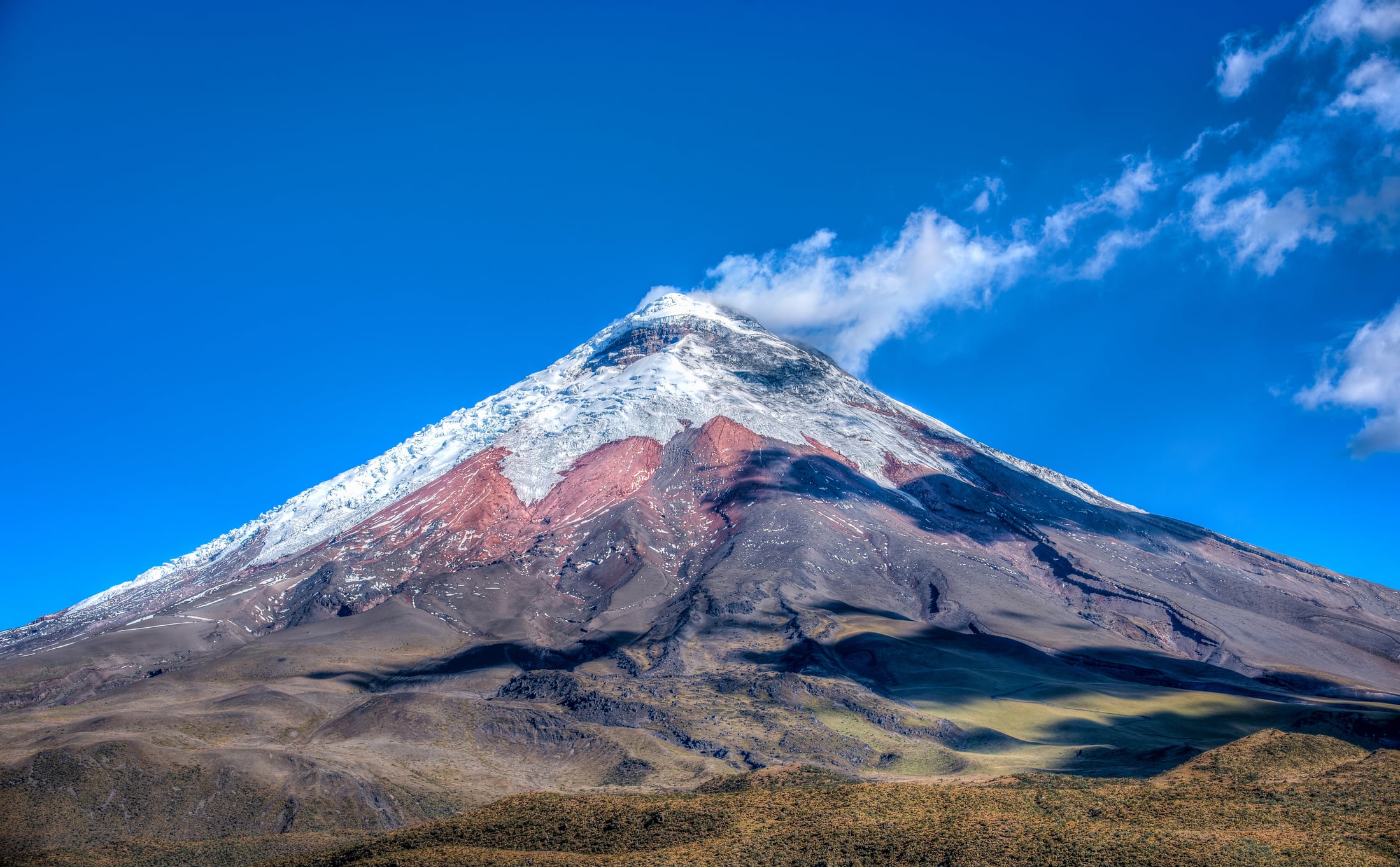 El volcán Cotopaxi está ubicado muy cerca de Quito, capital ecuatoriana.