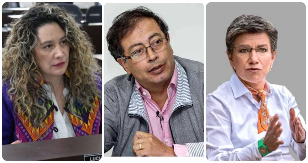 Lucía Bastidas, Gustavo Petro y Claudia López