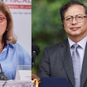 La vicefiscal Martha Mancera y el presidente Gustavo Petro.