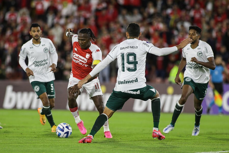 Hugo Rodallega con Independiente Santa Fe.