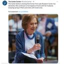 Así anunció el Centro Carter la noticia sobre Rosalynn Carter