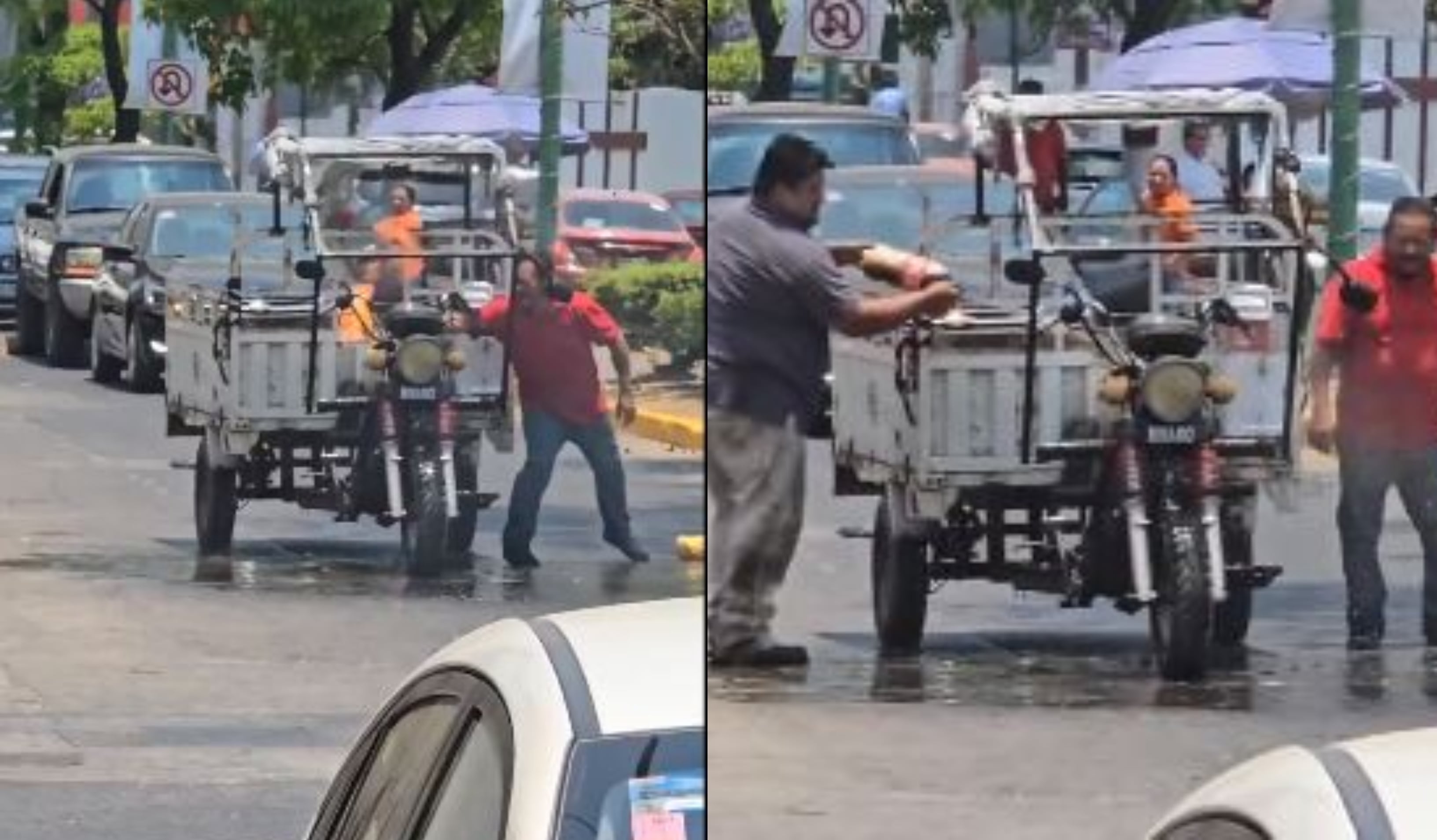 El video de un hombre apagando un incendio con una gaseosa se hizo viral en redes sociales.