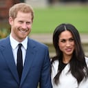 El príncipe Enríque junto a su prometida, la actriz estadounidense Meghan Markle