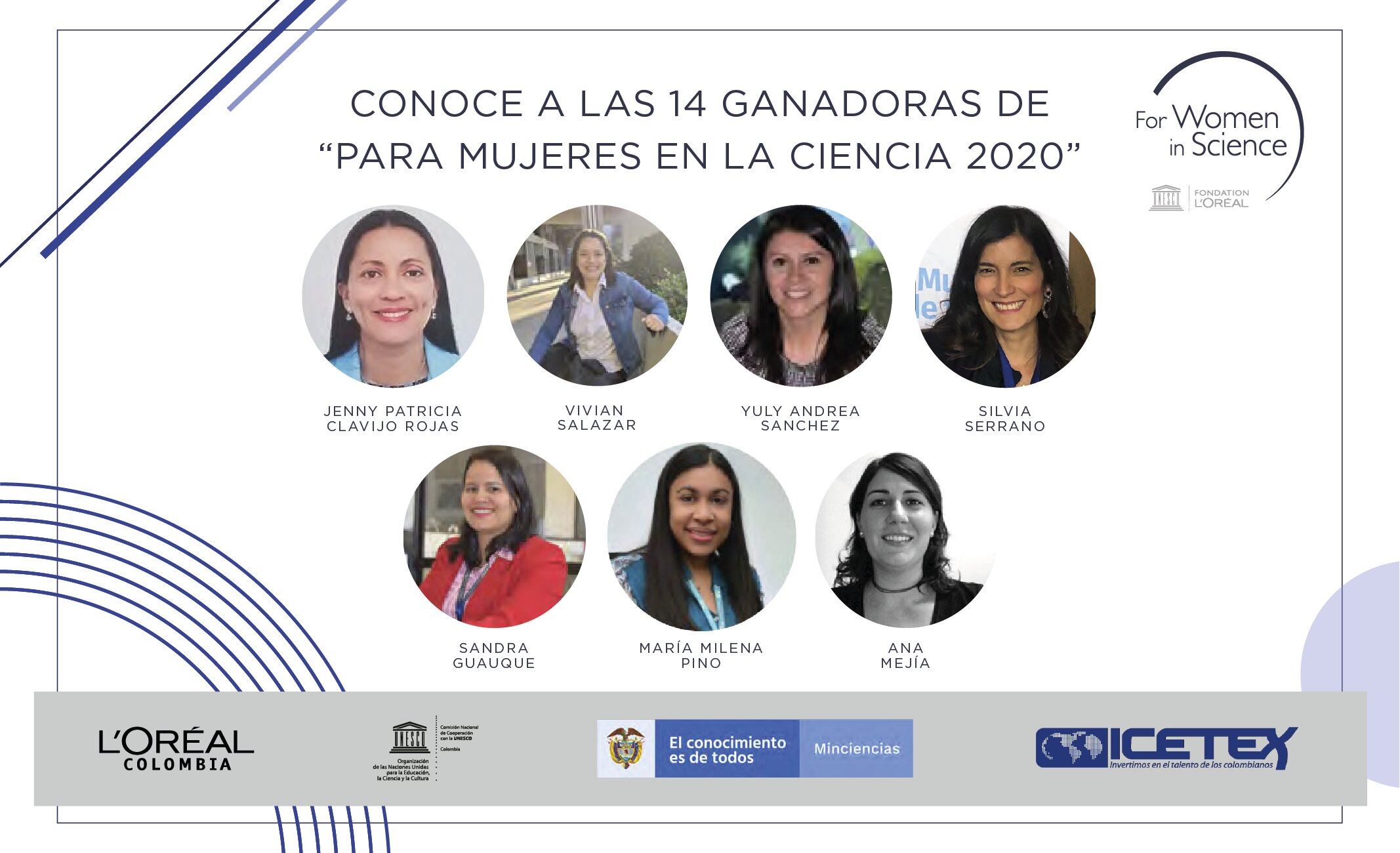 Científicas ganadoras de 'Para las mujeres en la ciencia 2020'