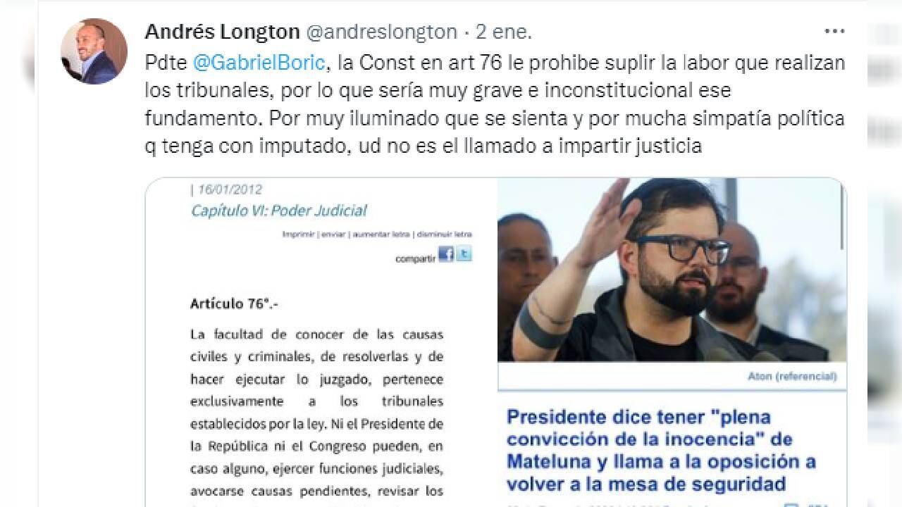 El diputado chileno, Andrés Longton, fue uno de los opositores a la medida.