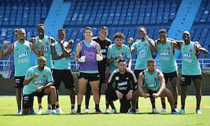 Los jugadores de la Selección Colombia durante el último entrenamiento previo al encuentro de este jueves contra Uruguay.