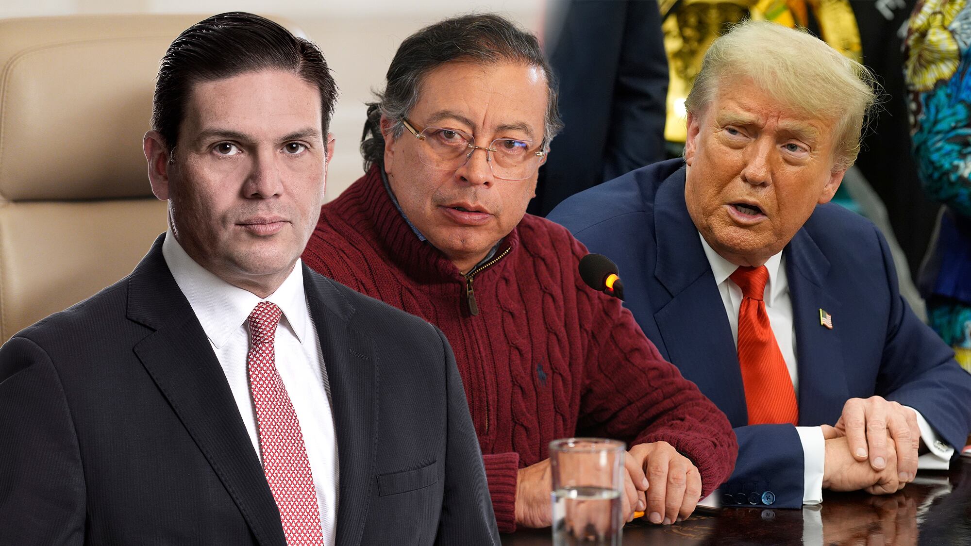 Juan carlos Pinzon, Gustavo Petro y  Donald Trump