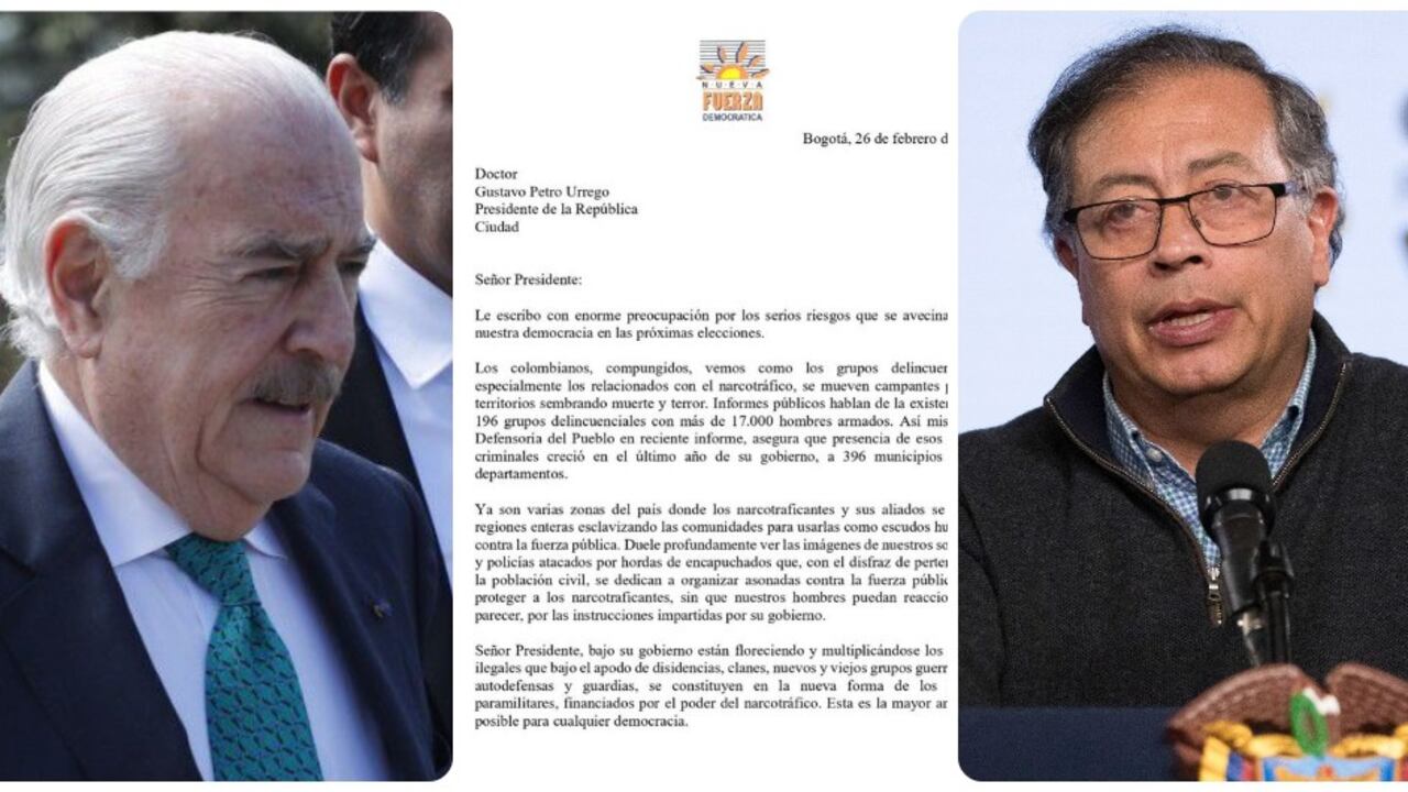 Andrés Pastrana, Gustavo Petro y la carta donde el expresidente manifiesta sus preocupaciones frente al 2026.