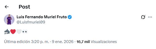 Trino de Luis Fernando Muriel con el confirmó su llegada al Junior de Barranquilla