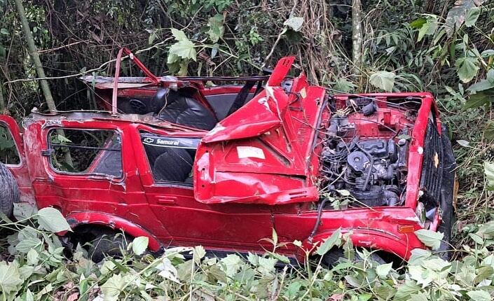 Dos adultos y una bebé, de nueves meses, se movilizaban en el vehículo.