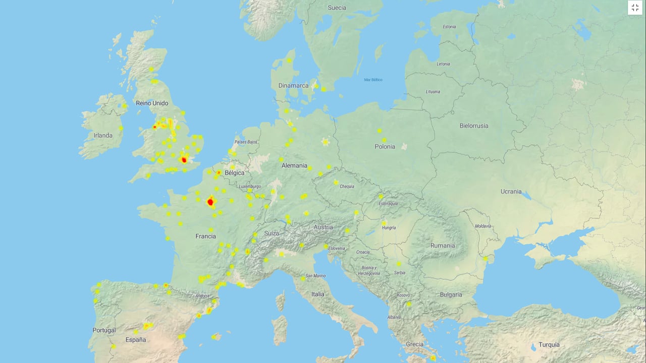 Según el portal 'estafallando', Twitter está fallando en varios países de Europa y América del Sur.
