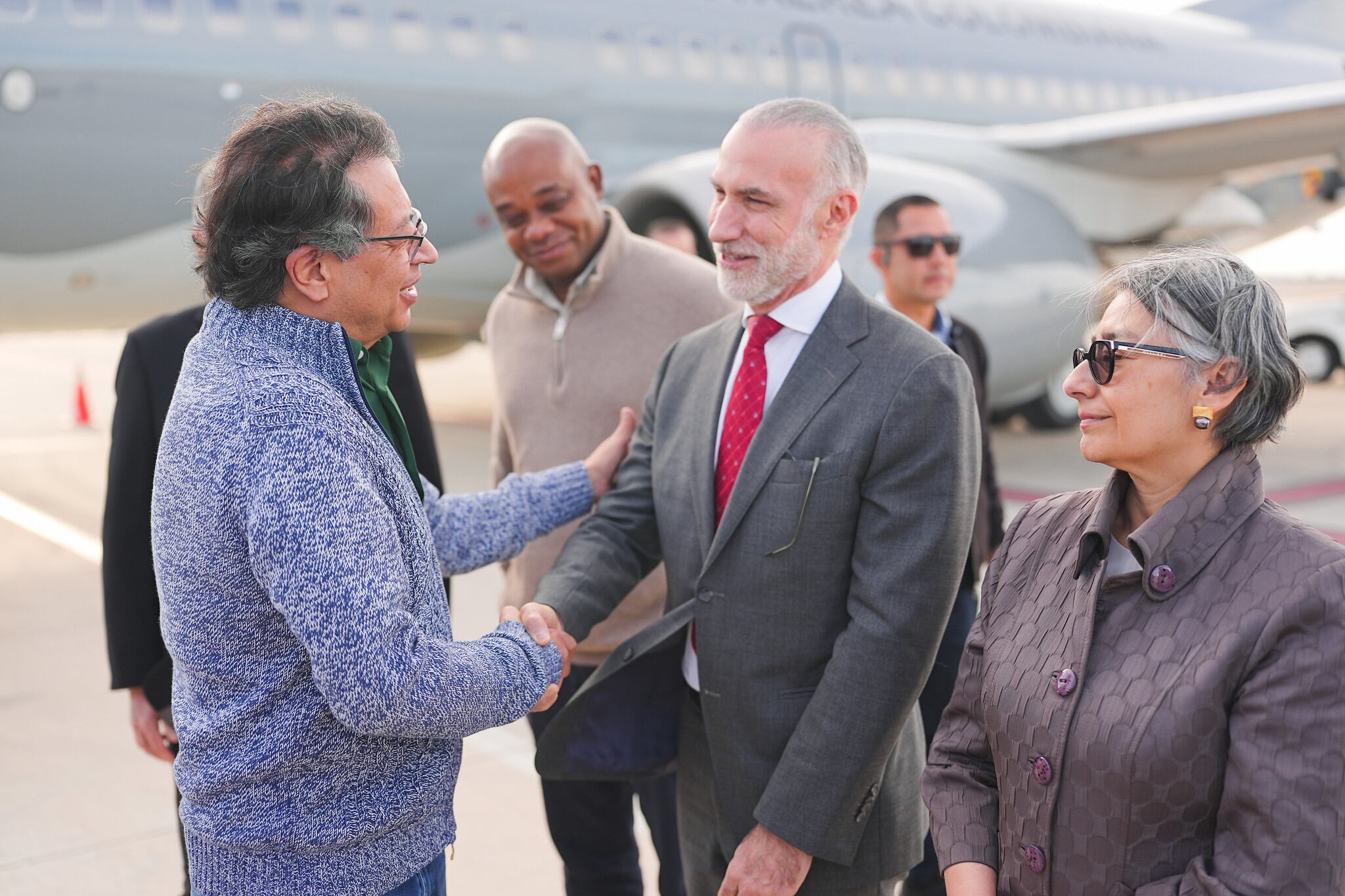 Llegada del presidente de Colombia, Gustavo Petro a México.
