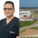 El doctor Abraham Katime, presidente del XV Encuentro Nacional y V Encuentro Latinoamericano de Investigación e Innovación en Enfermedades Infecciosas, organizado por la Asociación Colombiana de Infectología (ACIN) y panorámica de Barranquilla.