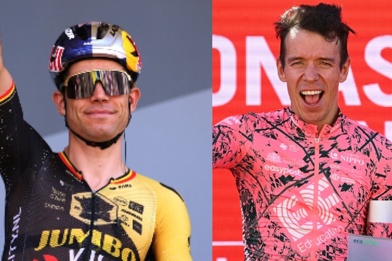 Wout Van Aert y Rigoberto Urán