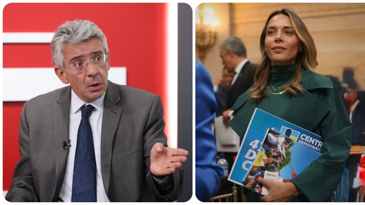 Enrique Gómez, senador de Salvación Nacional, y María Clara Posada, senadora del Centro Democrático.
