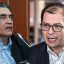 El senador por el Pacto Histórico Gustavo Bolívar (izq.) y el fiscal General, Francisco Barbosa.