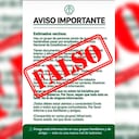 La imagen distribuida por la Alcaldía de Cali dando cuenta de información falsa que circula, con ocasión del terremoto que azotó a Colombia el 10 de agosto de 2026