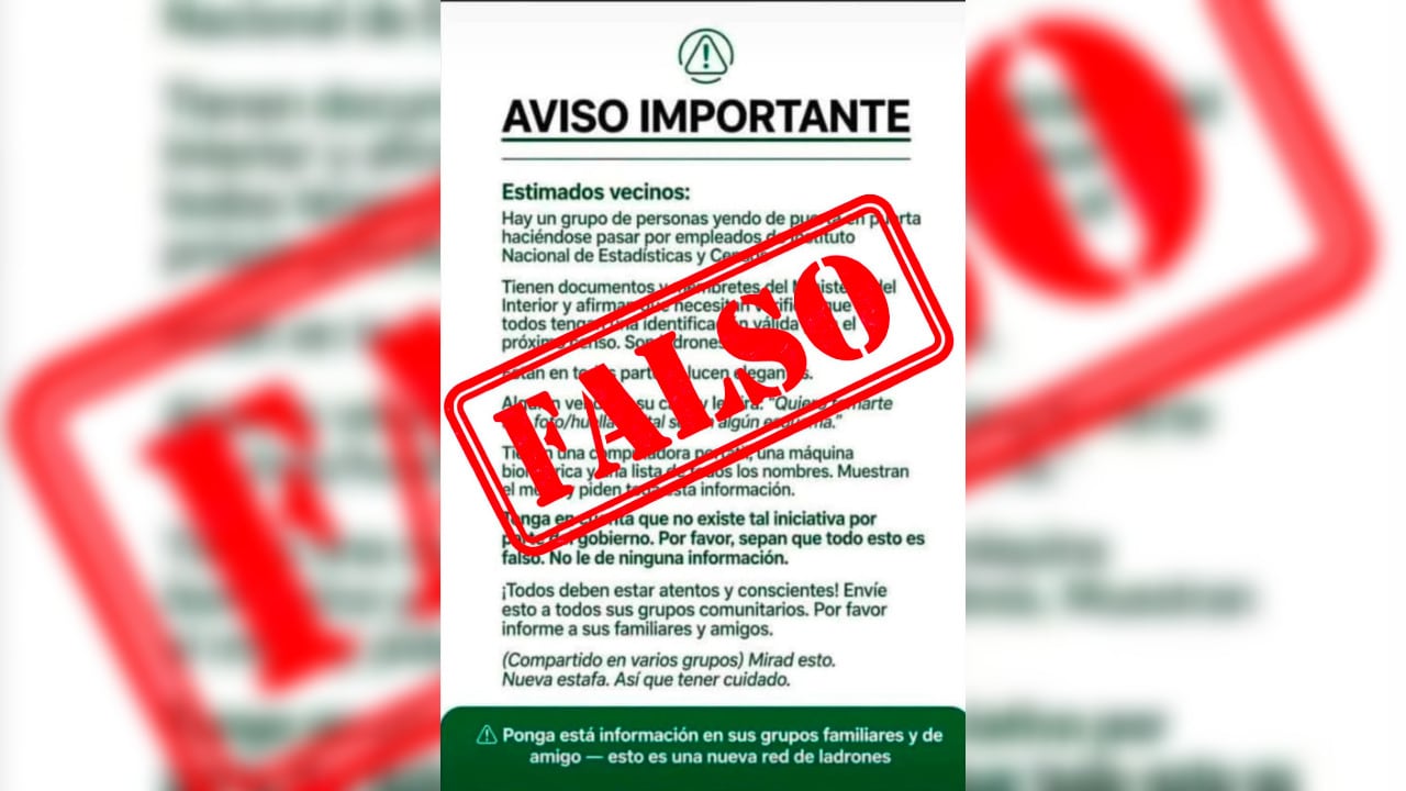 La imagen distribuida por la Alcaldía de Cali da cuenta de información falsa que circula con ocasión del terremoto que azotó Colombia el 10 de agosto de 2026.