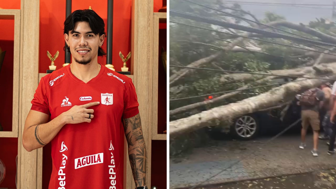 Llegó el primer parte médico de Nicolás Hernández (izq.) luego del accidente que sufrió en Cali (der.).