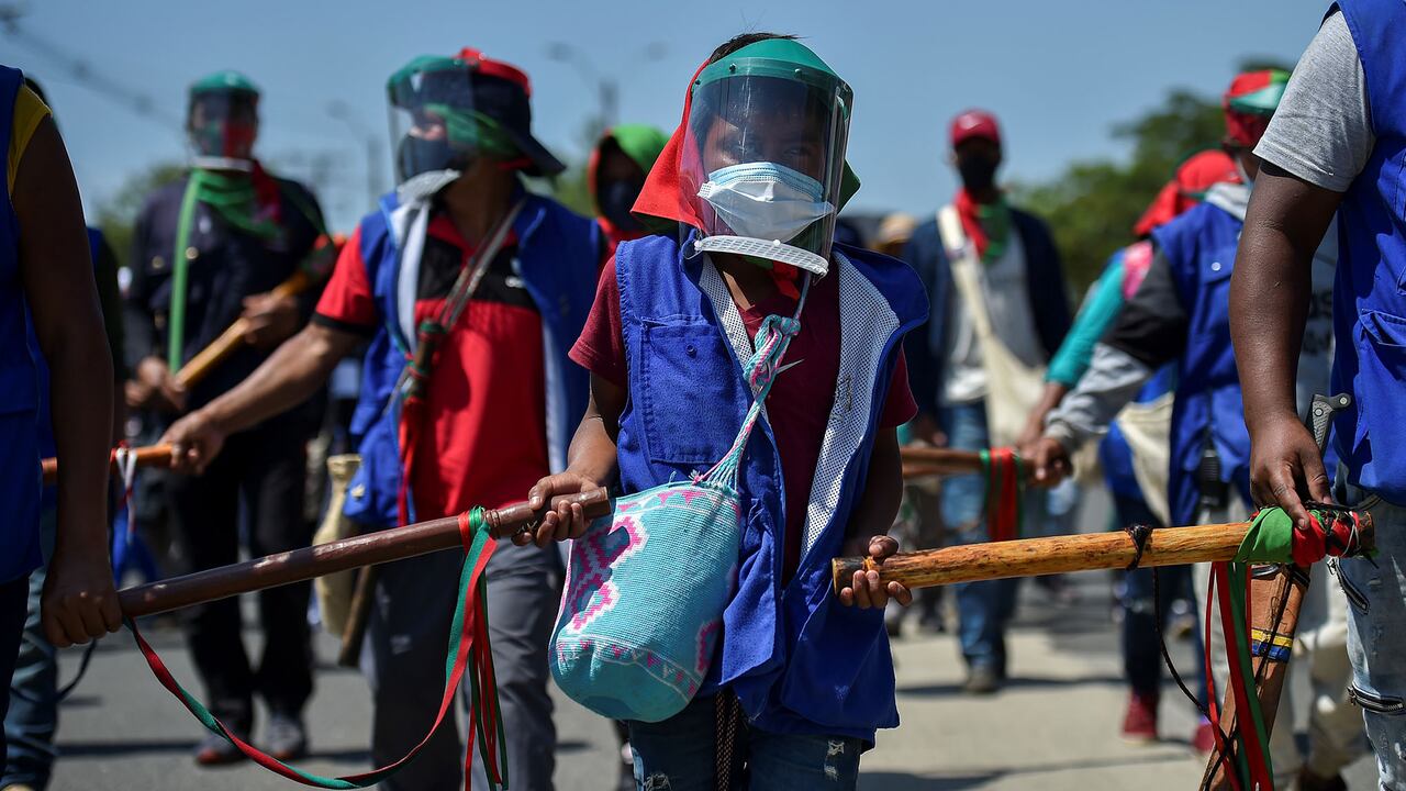 La minga Indigenas marcha