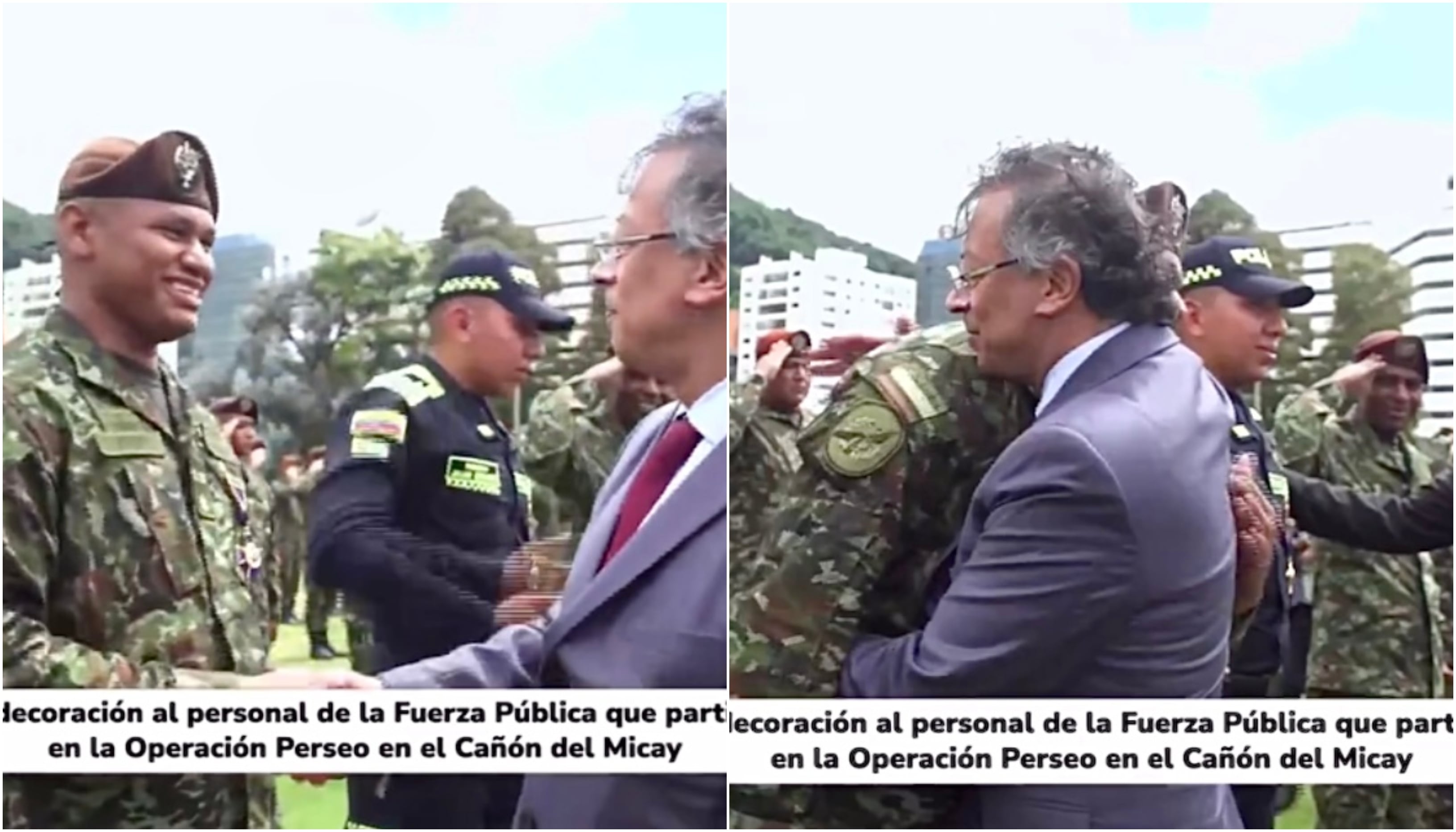 Gustavo Petro rompió el protocolo en pleno evento de la Fuerza Pública.