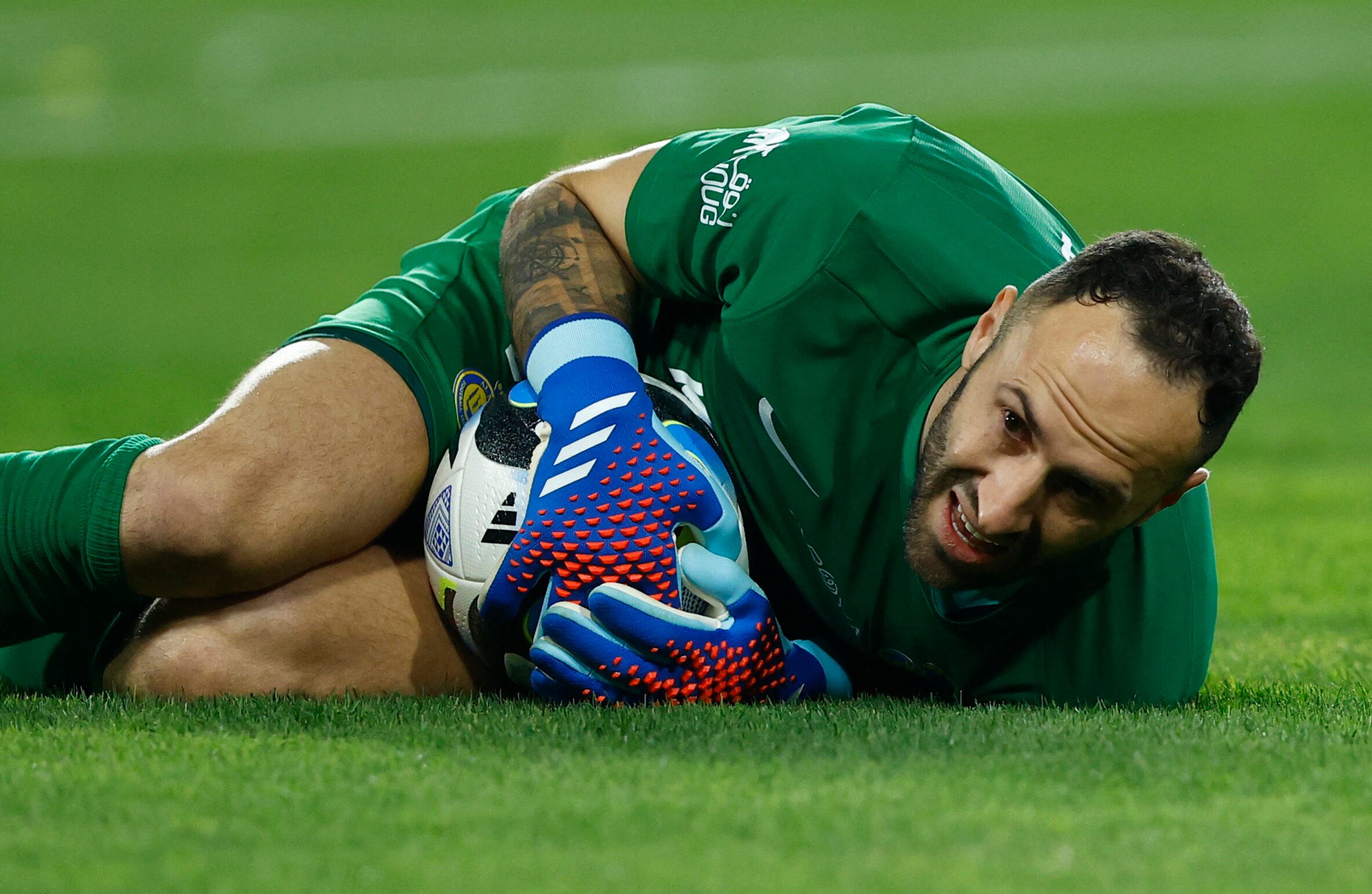 Soccer Football - Saudi Super Cup - Semi Final - Al Hilal v Al Nassr - Mohammed bin Zayed Stadium, Abu Dhabi, United Arab Emirates - April 8, 2024 Al Nassr's David Ospina REUTERS/Rula Rouhana