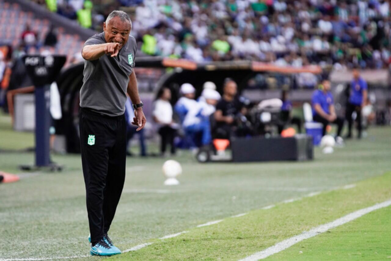 William Amaral, entrenador de Atlético Nacional (la foto corresponde al partido frente a Deportivo Pereira por la fecha 9 de la Liga BetPlay 2023-ll)