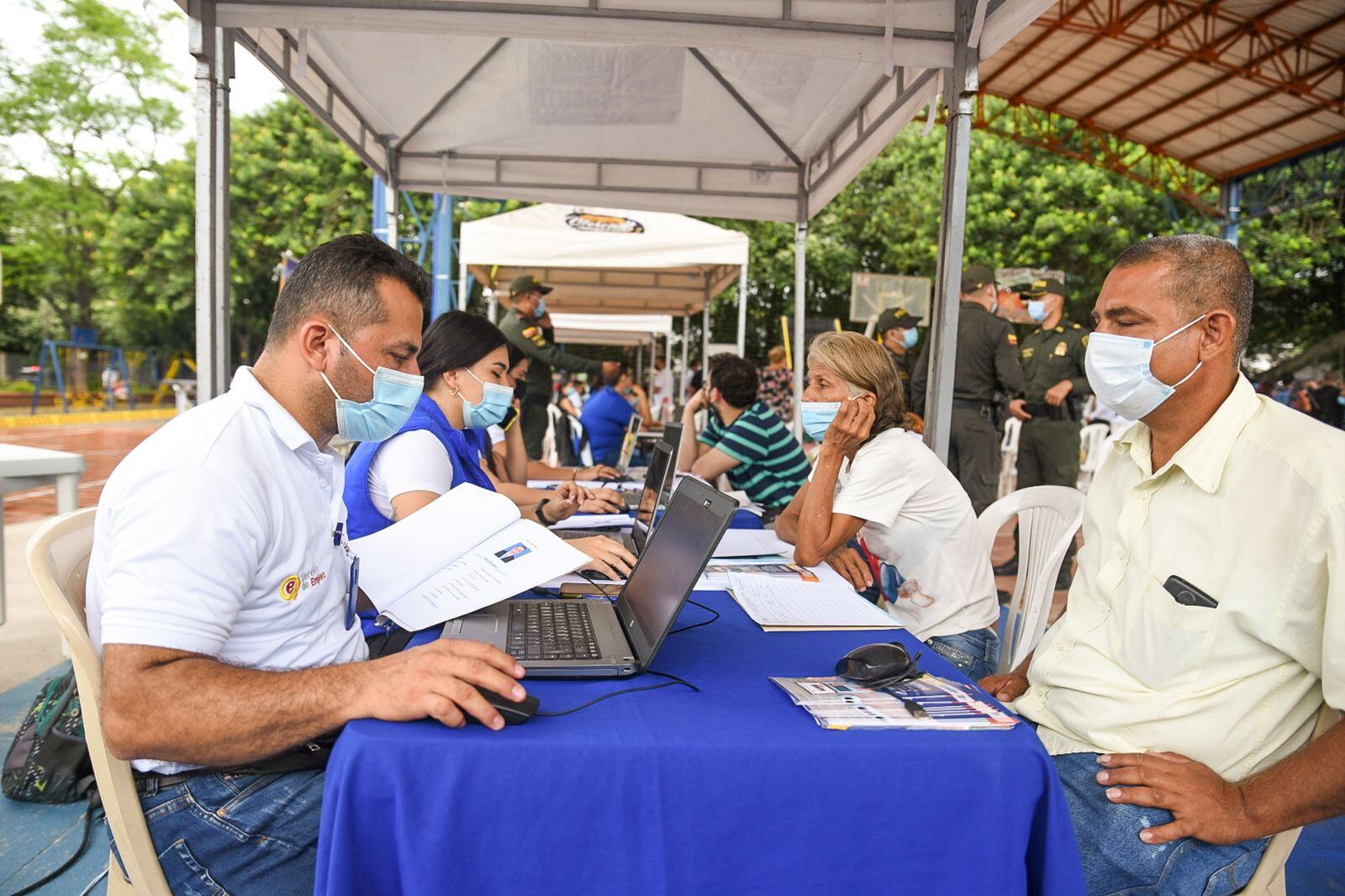 Jornada de Registro en la Ruta de Empleo desde el barrio Quinta Oriental en Cúcuta.