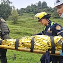 Anciano de 82 años rescatado en una montaña de La Estrella, Antioquia, tras estar desparecido tres días.