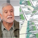 Enrique Peñalosa, exalcalde de Bogotá; billetes de 100 mil pesos colombianos y Daniel Briceño, congresista