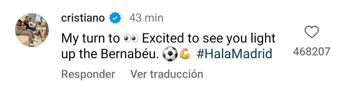 Cristiano Ronaldo felicitó a Mbappé por su llegada al Real Madrid