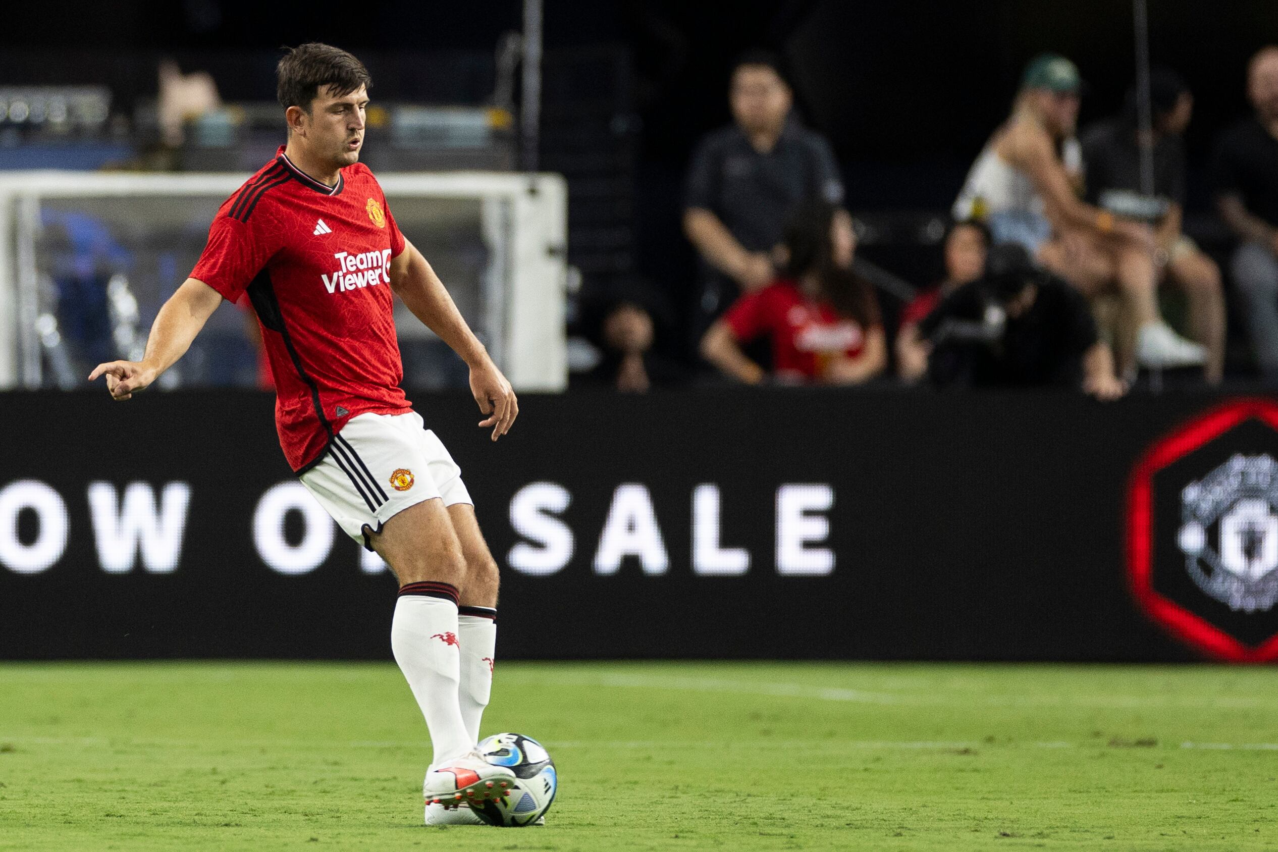 Harry Maguire en el amistoso contra Borussia Dortmund.