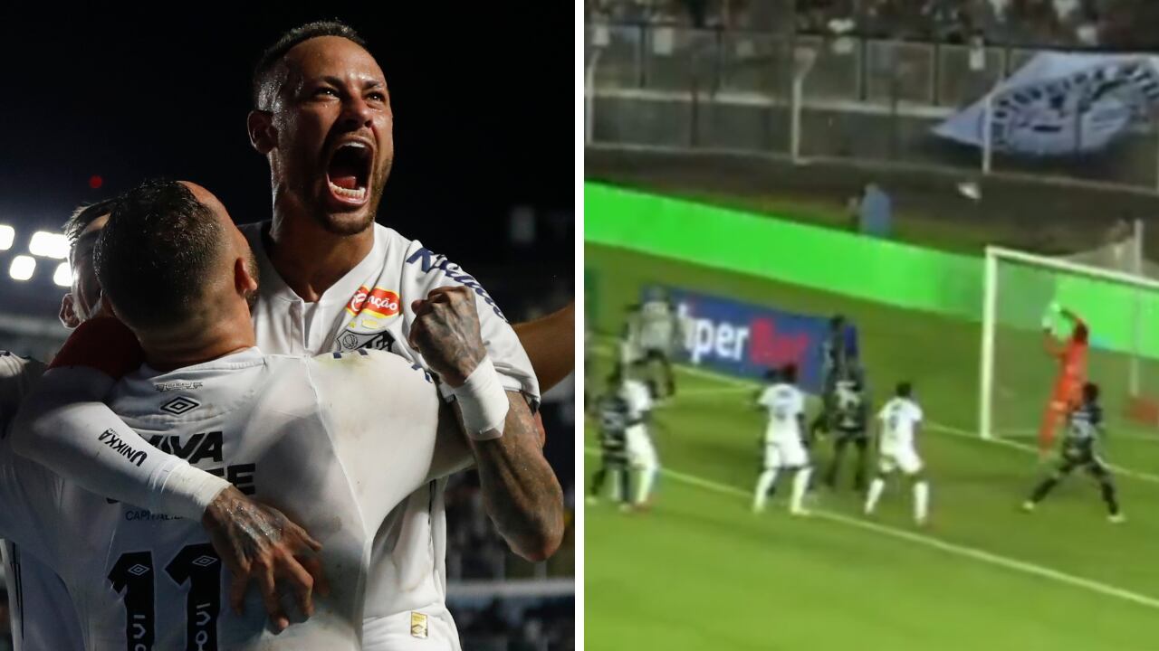 Neymar Jr. gol olímpico en Santos