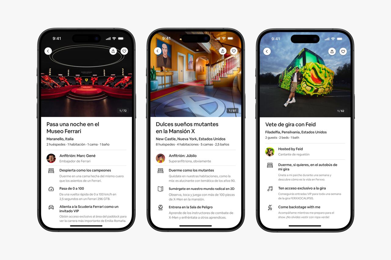 AirBnb lanza la experiencia 'Icónicos' que permite hospedarse en alojamientos de fantasía en varias zonas del mundo.
