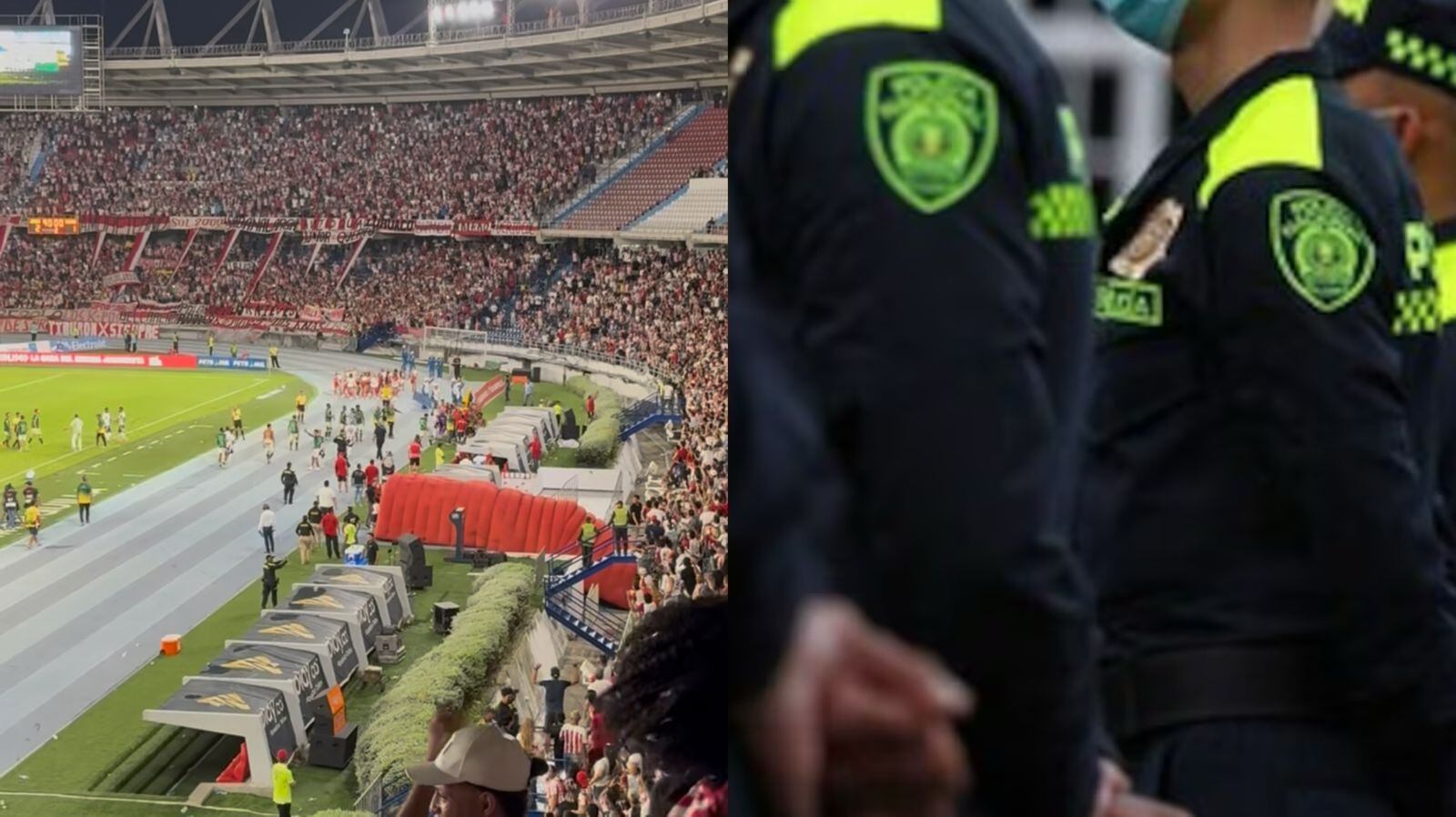 Los policías heridos reciben atención médica.