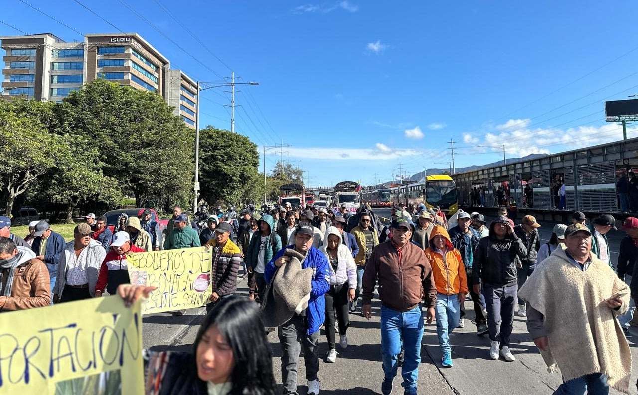 Cebolleros en manifestación.