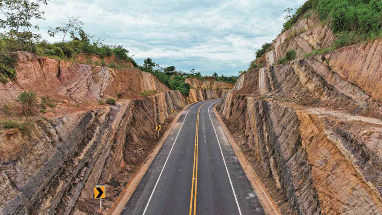 Así luce uno de los tramos de la vía que conectará a los cuatro departamentos.