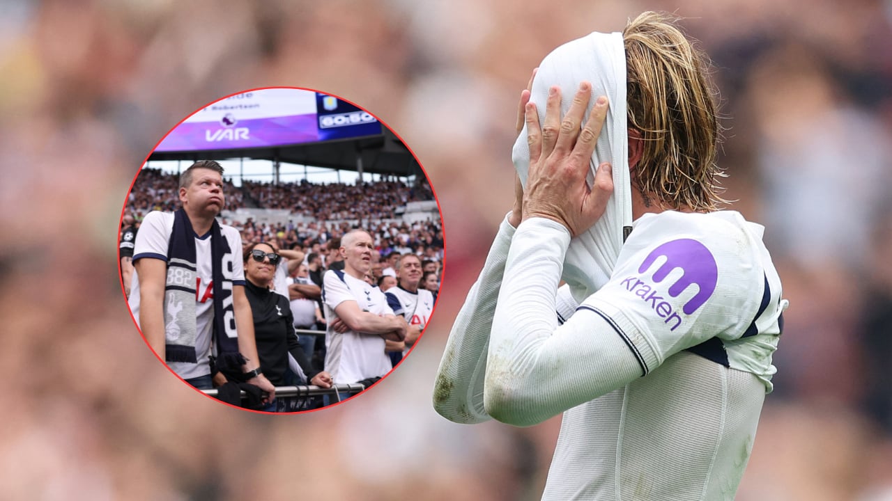 Afición y jugador del Tottenham lamental la actual situación del club en Premier League