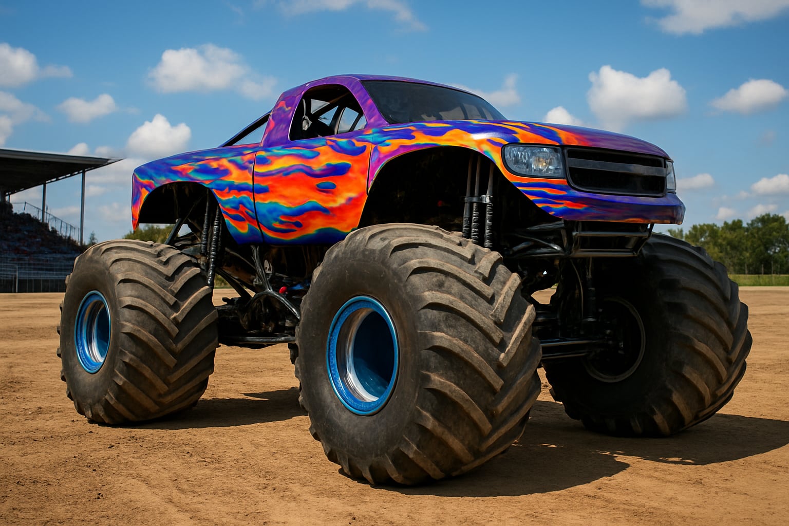 Los Monster Truck están diseñados para realizar saltos y maniobras peligrosas.