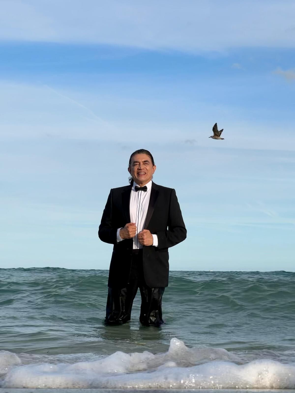 El exsenador participó de la sesión de fotos en Miami.