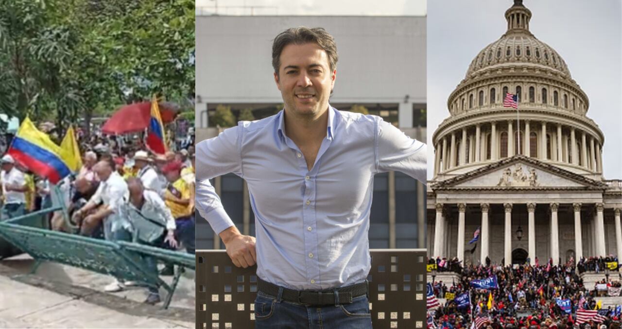 Alcalde Daniel Quintero compara protesta en la Alcaldía de Medellín con asalto al capitolio en Estados Unidos.