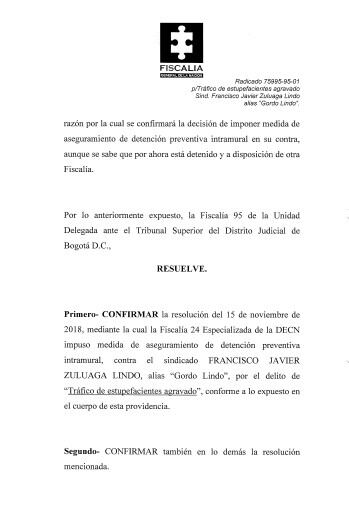 Esta es la medida de aseguramiento contra alias Gordo Lindo y que ignoró el Inpec