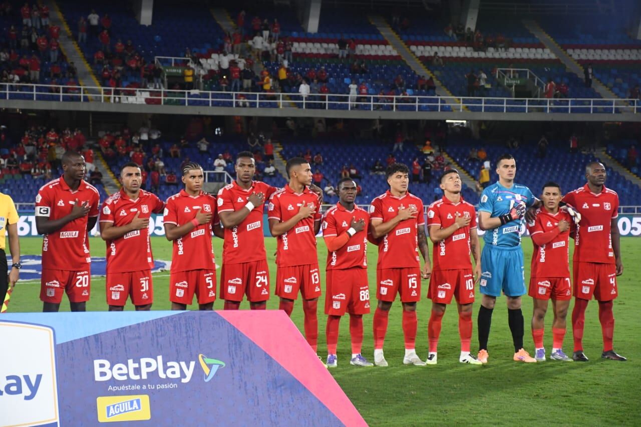 Imagen del partido de la segunda fecha del Grupo A de los cuadrangulares semifinales Liga Colombiana 2025, entre América de Cali y Junior de Barranquilla.