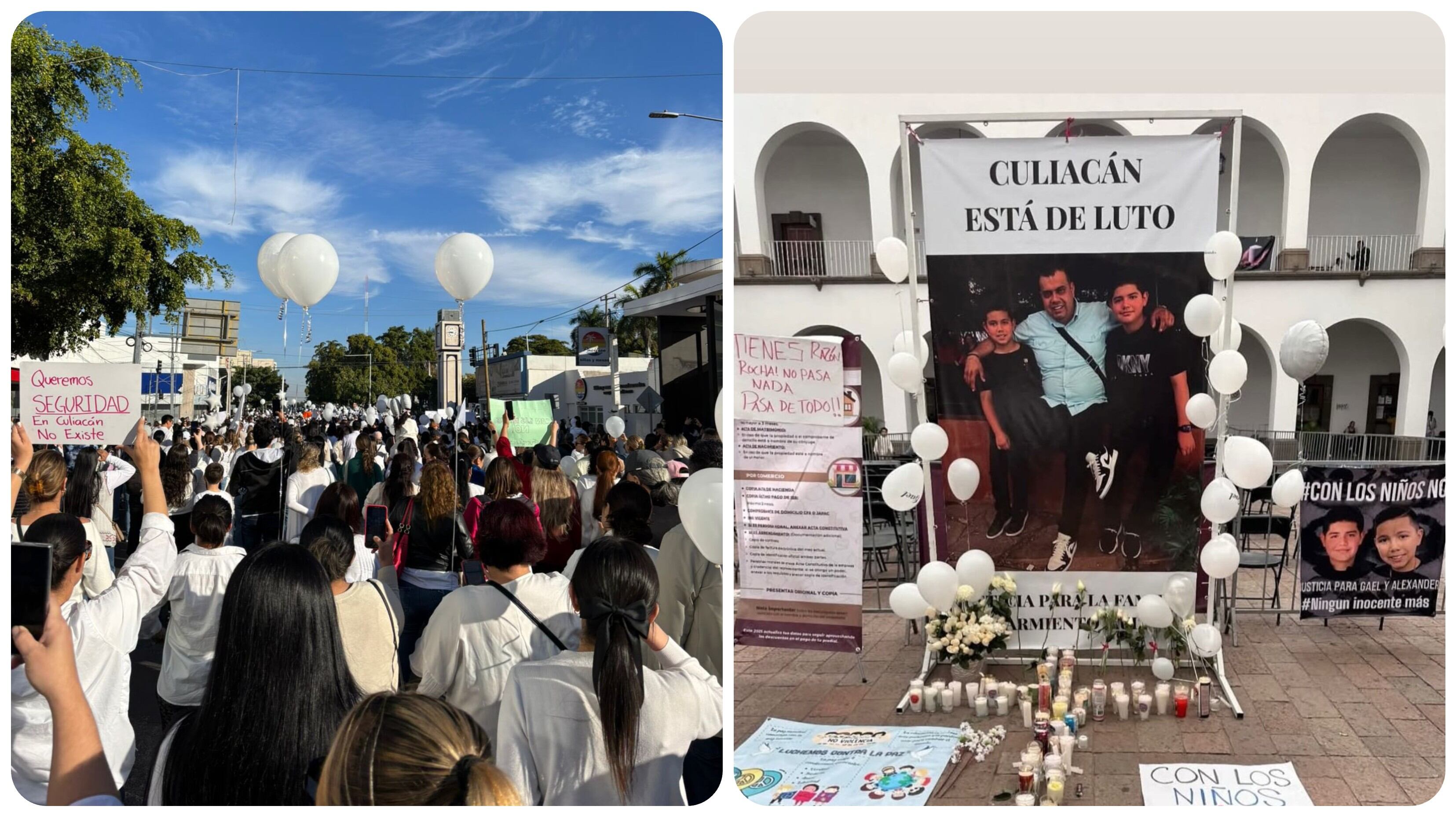 Los manifestantes rompieron una puerta de cristal y causaron destrozos en oficinas del palacio donde despacha el gobernador de Sinaloa, Rubén Rocha, observó un corresponsal de la AFP.