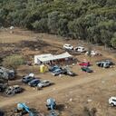 Un panorama desolador fue el que se vio en el lugar donde se llevaba un concierto de música electrónica tras el ataque de Hamás