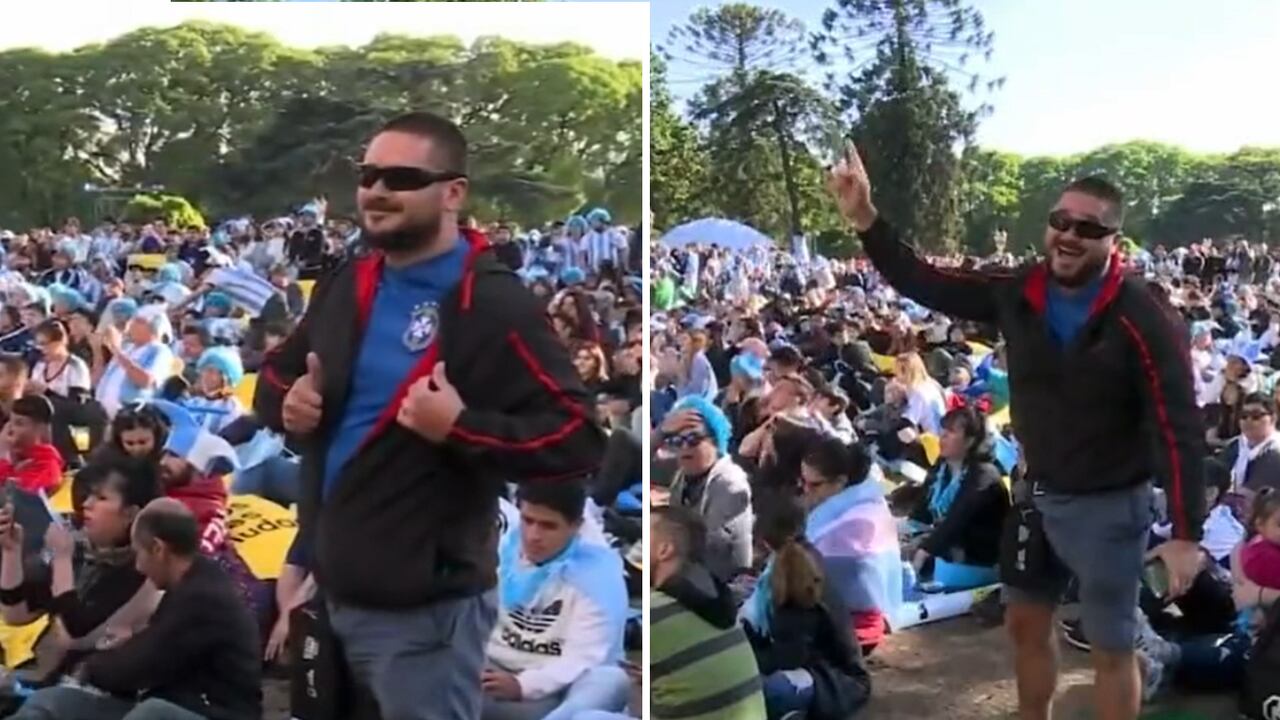 Se camufló y disfrutó de la derrota de Argentina a manos de Arabia Saudita.