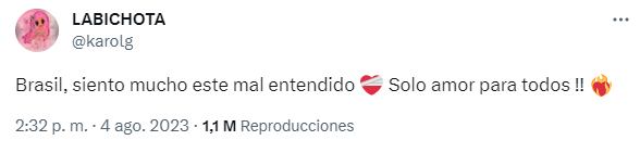 Foto: Twitter @karolg.