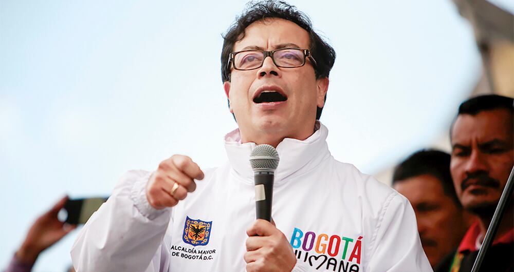 Gustavo Petro durante su Alcaldía en Bogotá. 
