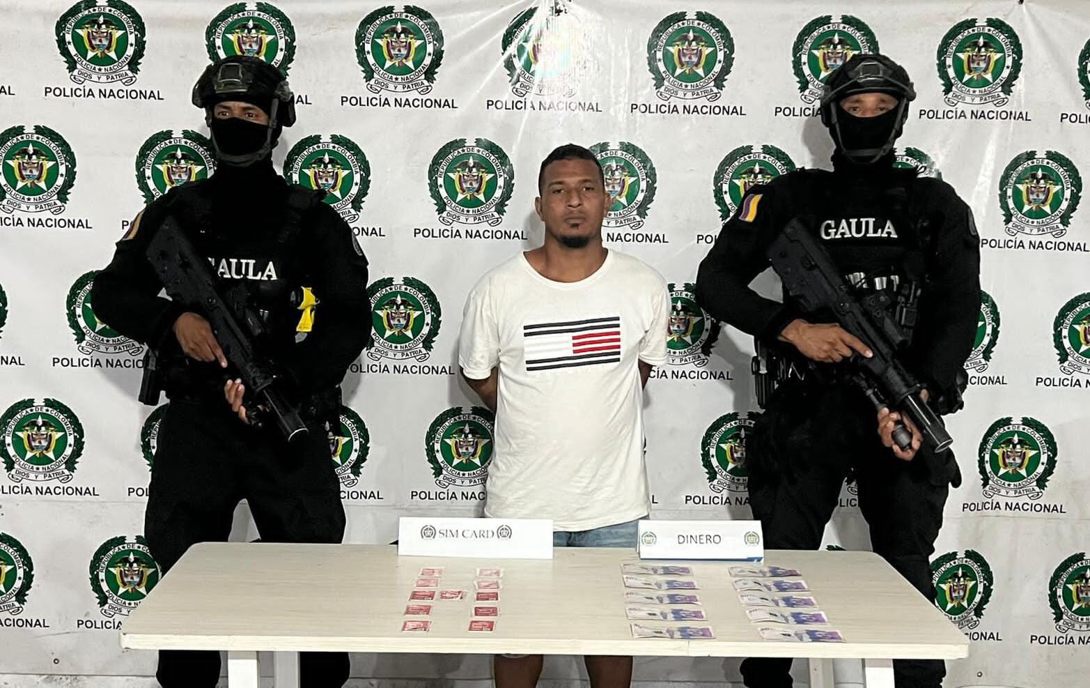 Hombre capturado cuando recibía dinero producto de una extorsión en el sur de Barranquilla.