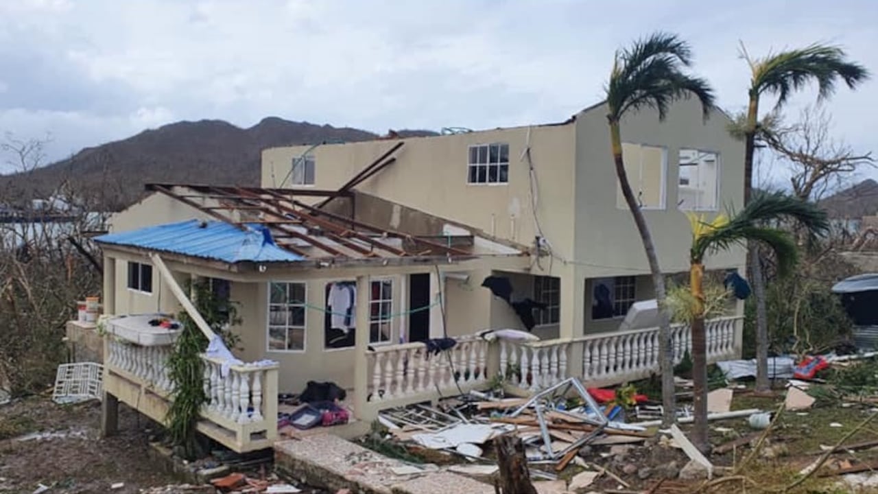 Este fue el estado en que quedó la casa de la familia Taylor en la isla de Providencia.
